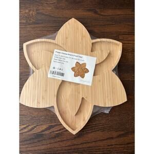 Cheeseboard Charcuterie Board Flower Shape Unique New In Package 16X16